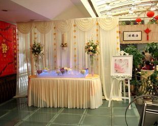 婚庆背景婚礼现场签到台+桌围3*3米特价促销婚庆道具用品在类目 节庆用品/礼品, 婚庆布景/道具, 婚庆展台/婚庆门亭中 - 来自Buy2taobao.com提供专业的淘宝代购服务