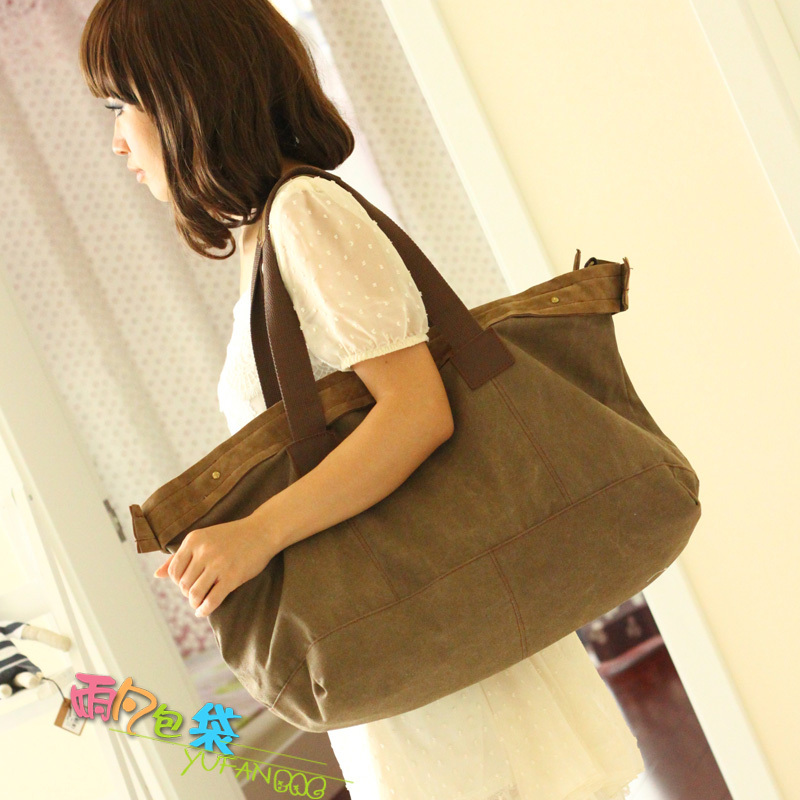 帆布包包学生女单肩包...