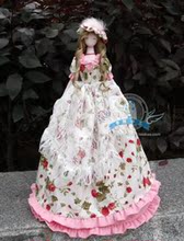 秒杀冬雨diy手工套装 套件 布艺韩国娃娃玩偶材料包田园淑女 伊笑