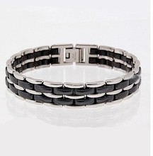 Versión especial de Corea del Chanel chanel en blanco y negro fila de cerámica par brazalete único de la pulsera doble