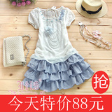夏装新款少女装韩版可爱淑女裙子学生装甜美学院风公主蕾丝连衣裙