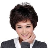 中老年假发 妈妈 仿真发假发 女 圆脸 女士 假发 短发 女 新款女