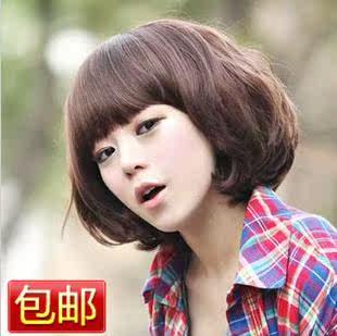 sasa 假发bobo 短卷发齐刘海 蛋卷头可爱修脸 日丝 日韩非主流