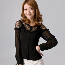名门尚衣坊2012奈奈爱霓专柜正品OL职业淑女复合丝优雅蕾丝衫2628