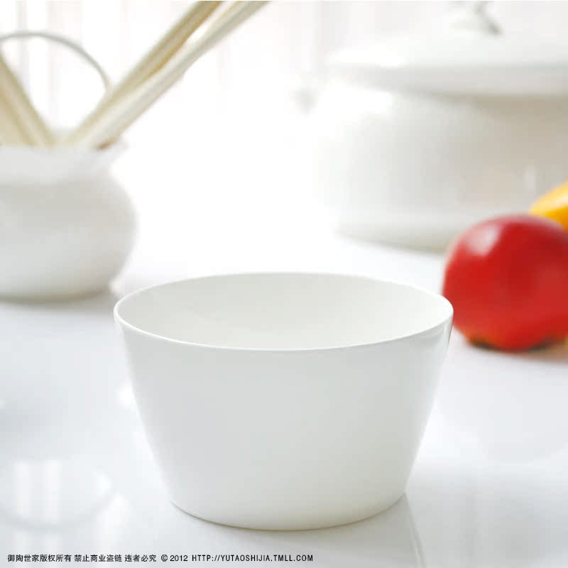 唐山骨瓷韩式日式纯白东洋碗 瓷碗汤碗面碗饭碗沙拉碗甜品碗餐具