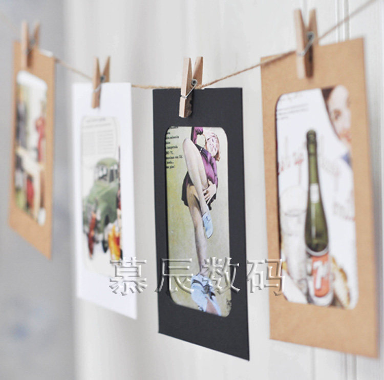 DIY悬挂式<em>相册6寸</em>悬挂纸相框<em>照片墙</em>相框墙 创