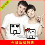 2012新款夏装 出游圆领韩版情侣装短袖  情人节礼物浪漫情侣t恤衫