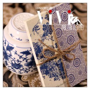  青花瓷明信片创意礼品贺卡节日卡片 摄影拍照道具拍图背景 59包邮