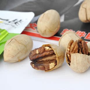  坚果零食炒货/盐焗/奶油碧根果/长寿果/美国薄壳山核桃/500g特价