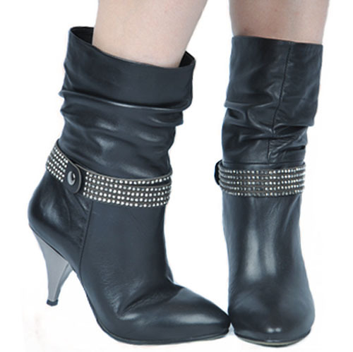 09正品靴子专柜正品 莎羽姿0108-6 牛绒皮靴子