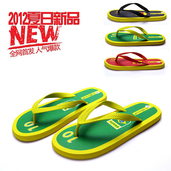 12夏日爆款 球迷最爱 世界杯主题 沙滩拖鞋 人字拖 凉拖鞋子 男