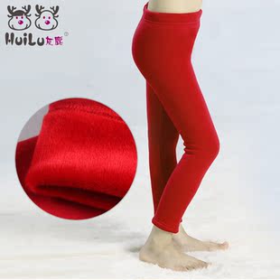  灰鹿 童装女童加厚加绒保暖弹力打底裤 儿童保暖裤 5色可选