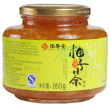 【恒寿堂】蜜炼蜂蜜柚子茶850g 江浙沪包邮 29.99元限时抢