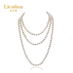  天然淡水珍珠毛衣链项链女近圆韩版多层长款长项链正品冬季MM必备