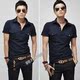 2011 Men's individual business and leisure boutique Japan and South Korea cultivating wild cotton collar short sleeve shirt POLO
