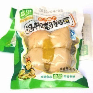  四川成都特产盛望泡椒鹌鹑蛋无壳蛋制品4粒/袋休闲零食真空35g