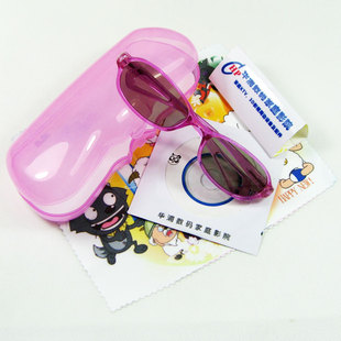 儿童透明紫色 3D电视立体眼镜 创维康佳海信长