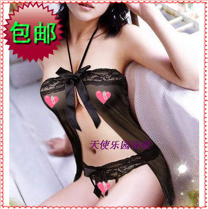 包邮透明蕾丝诱惑暗夜火辣露乳开裆裤情趣内衣套装女情趣用品9100
