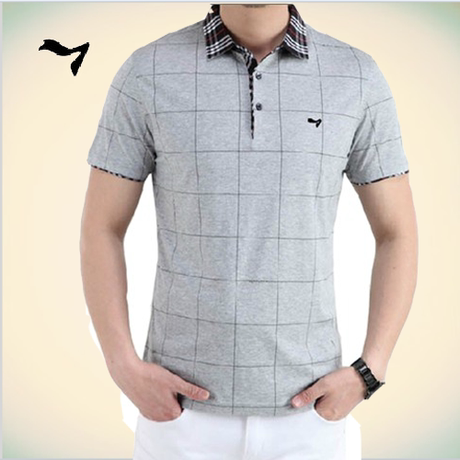 2014新款夏 柒牌短袖t恤男 男士短袖衬衫领纯棉