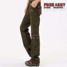 2012 FEERARMY  春季新款  欧美休闲宽松女裤  工装裤 多口袋长裤