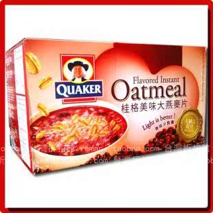  特价！台湾桂格quaker美味大燕麦片/大纳言红豆口味 礼盒1kg装