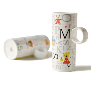 Maener snow pure hand-made of bamboo-shape bone China coffee cup mug water mug cup milk creative home