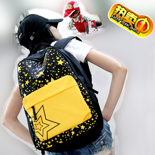  新款 背包 星星双肩包 印花 韩版包包 学生书包 男女式包旅行包