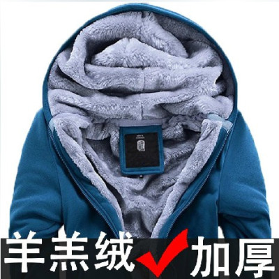 <em>青少年</em>冬装<em>外套</em>男生男士卫衣加厚加绒<em>男</em>卫衣连