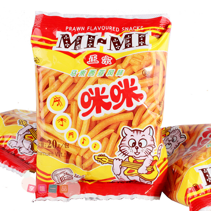 特价80后零食 正宗马来西亚风味 咪咪虾条 儿童最爱虾条