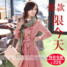 2012春装新款外套 韩版休闲女装风衣外套秋冬 女士修身风衣女