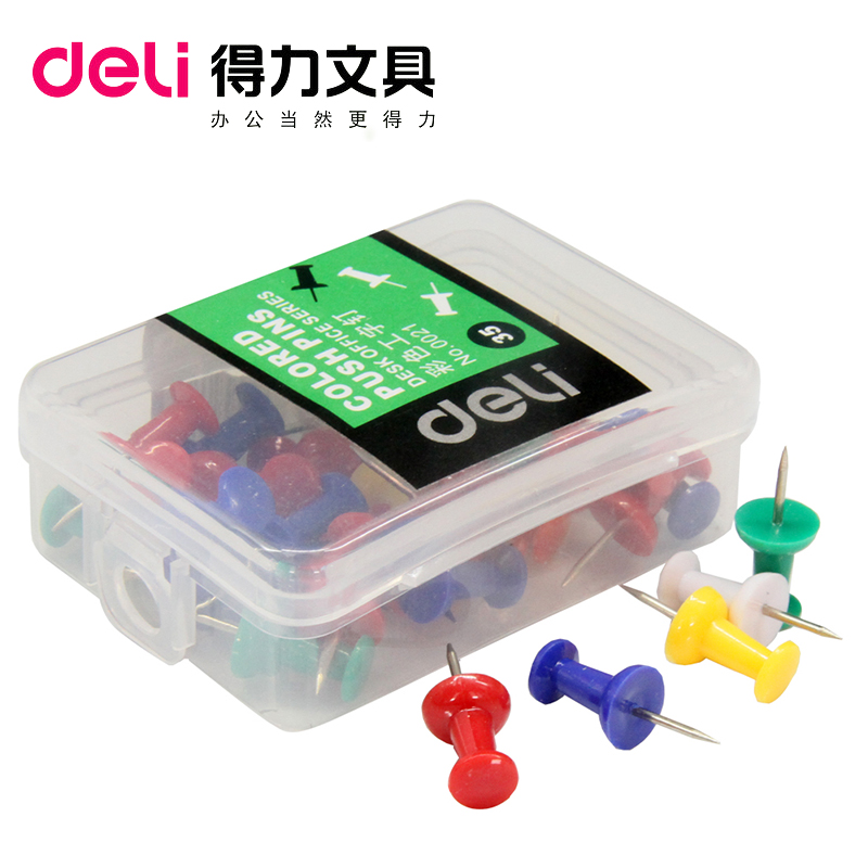 得力0021 彩色工字钉 软木钉绘画图钉 大头钉子 创意图钉 35枚在类目 电子词典/电纸书/文化用品, 装订用品, 图钉/工字钉中 - 来自Buy2taobao.com提供专业的淘宝代购服务
