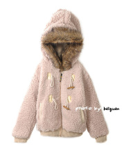 代购正品 mercibeaucoup,宇津木 羊羔绒 加厚 连帽 女款棉衣
