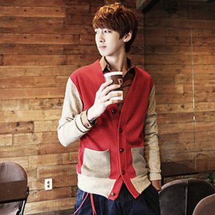 上衣外套韩版拼接线...