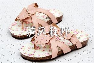  童鞋夏季 儿童凉鞋小童可爱蝴蝶鞋露趾夹趾勃肯鞋 女童沙滩花园鞋
