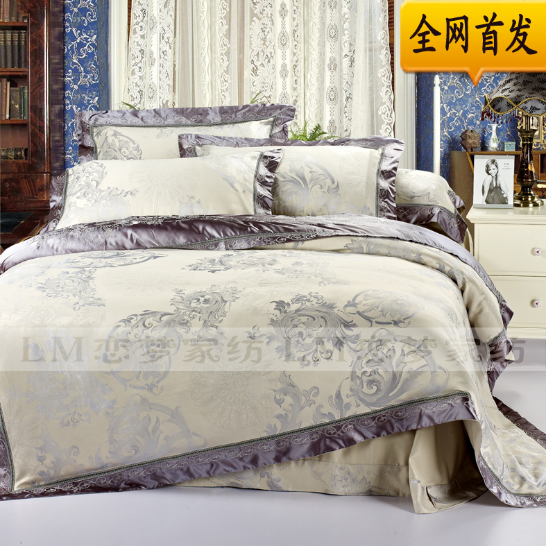 恋梦家纺 欧式奢华贡缎天丝四件套全棉 特价包邮 床上用品婚庆 恋梦家纺 欧式奢华贡缎天丝四件套全棉 特价包邮 床上用品婚庆