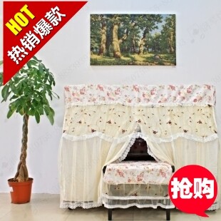田园蕾丝钢琴罩.布艺小碎花钢琴罩.钢琴套-成本价促销/钢琴全罩