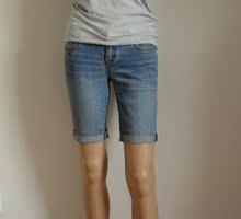 新款女装 外贸原单 Aeropostale 大码五分短裤牛仔中裤五分裤女夏