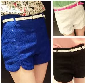 1180#新款2014蕾丝热裤<em>电脑刺绣花纹短裤</em>夏