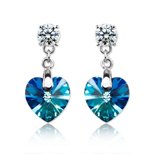 高档优雅蓝色心形...