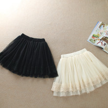 新品女装姐妹装2012夏装新品韩版修身半身裙纱纱裙纯色蓬蓬蕾丝裙