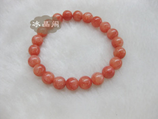  时尚 人造红纹石手链8MM