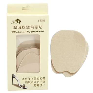 P1733 简家 三金冠 超薄棉绒 舒适前掌垫 5对装