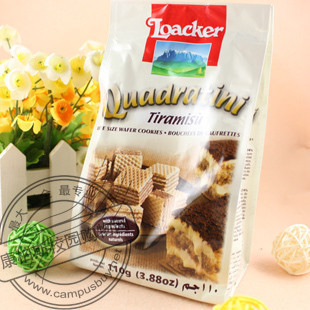  意大利进口食品 零食 莱家Loacker粒粒威化饼干 提拉米苏