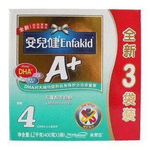 防伪正品美赞臣4段安儿健A+1200g(400g*3袋装)/3联包(2011.11产)