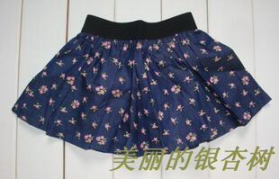  韩国品牌安然女童薄款松紧腰带超短裙 儿童短裙 半身裙清仓特价