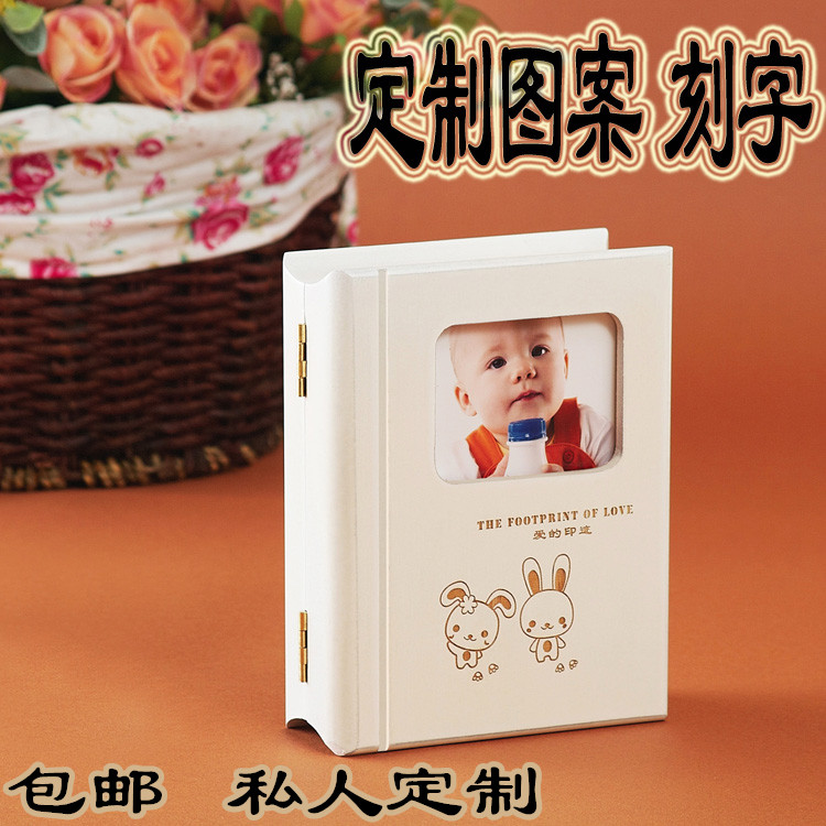 宝宝手脚印手足印泥木书盒套装 百天周岁个性礼物高端私人定制在类目 玩具/童车/益智/积木/模型, 宝宝纪念品/个性产品, 手脚印中 - 来自Buy2taobao.com提供专业的淘宝代购服务
