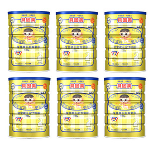  贝因美 908g冠军宝贝2段宝宝成长配方奶粉 一箱6罐装