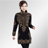 国购物羊毛衫2012冬装新品中老年男装<em>加厚</em>圆