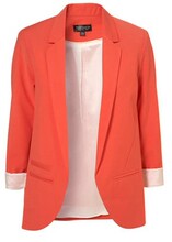 现货<span class=H>TOP</span><span class=H>SHOP</span>西装外套女修身中长款英伦风韩版显瘦春夏长袖挽袖
