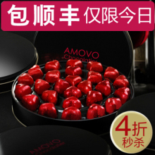 AMOVO 纯可可脂巧克力情人节铁质礼盒 纯手工 创意礼品礼物 E0526
